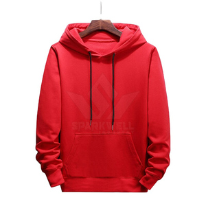 Sweat-shirt à capuche pour homme, bleu royal, couleur unie, manches longues, cordon de serrage, poche kangourou, décontracté, 100% coton - Product Image 5