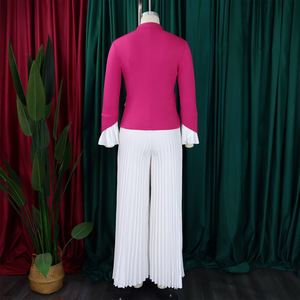 Elegante Vestido Maxi Africano de Talla Grande para Mujer, Conjunto de 2 Piezas con Botones y Parches, Largo hasta el Suelo - Product Image 2