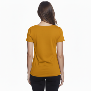 เสื้อยืดแขนสั้นลำลองสำหรับผู้หญิง ลายเรียบ ผ้าระบายอากาศน้ำหนักเบา รับสกรีนโลโก้ เสื้อผู้หญิง ท็อปผ้าถักเจอร์ซีย์ - Product Image 4