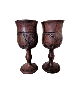 Export Quality Reasonable Price Wooden Goblet Drinking Glass Natural Wood Finished Custom Size Bar Restaurant Tableware Decorate - Product Image 5