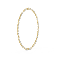 Collier tennis personnalisé en or jaune 18 carats avec diamants de laboratoire à taille mixte de 21,4 carats |   Fabricant de bijoux en marque privée