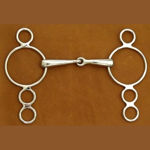 Bocado de Acero Inoxidable para Caballo con Boquilla de Goma Negra, Diseño de Doble Anillo, Equipo de Equitación, Mejor Calidad 2026 - Product Image 4