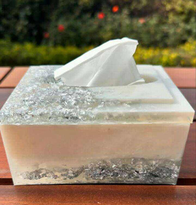 Boîte à mouchoirs et porte-serviettes en résine torsadée de style moderne, personnalisable en couleur et logo, durable, design moderne - Product Image 3