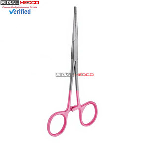 Pinzas Hemostáticas Rectas de 5.5 Pulgadas, Color Rosa, Instrumentos Quirúrgicos de Acero Inoxidable de Grado Alemán, Pinza Hemostática con Bloqueo - Product Image 4