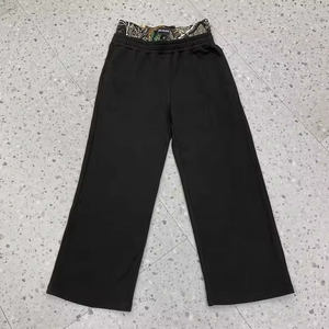 Custom <b>Polyester</b>/Cotton Lightweight Fleece Mid-Waisted <b>Joggers</b> Men Straight Wide Leg Baggy Sweat Pant Elastic Active Trouser - Product Image 6