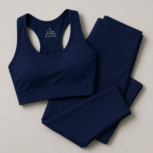 Ensembles de yoga et d'entraînement pour femmes, couleurs personnalisées, logo uni sur le devant, haute qualité, respirants, 2 pièces, vêtements de sport pour la salle de sport et le fitness - Product Image 6