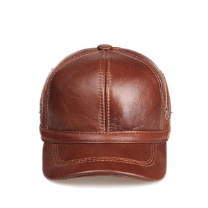 Gorra de Béisbol de Cuero Negra Ajustable de 6 Paneles con Correa Trasera, Gorra Deportiva Casual para Protección Solar, Unisex para Adultos - Product Image 3