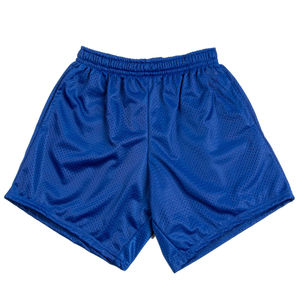Custom Logo Front Men's High Quality Double <b>Layer</b> 120g Polyester Gym Mesh Shorts <b>Mid</b> Waist Elastic Waist Breathable - Product Image 2