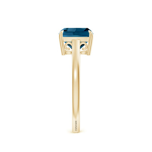 Anillo de Compromiso de Lujo con Zafiro Corte Cojín para Mujer en Oro de 10K, 14K, 18K y Plata 925, 935 - Product Image 3