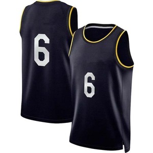 Ensembles personnalisables Maillot de basket décontracté pour homme imprimé 100 % polyester maille respirante séchage rapide col rond protection UV UPF 50 - Product Image 2