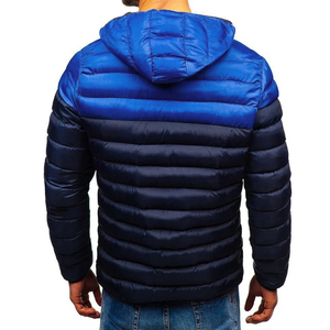 Nouvelle arrivée : Doudoune matelassée épaisse à capuche et col montant, résistante à l'hiver, patchwork, respirante, personnalisable OEM pour homme - Product Image 5