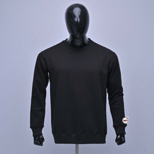 Sweat-shirt à capuche bleu marine, coupe classique, couleur unie, logo tissé sur le devant, respirant, décontracté, pour l'automne - Product Image 3