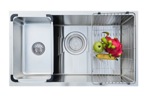 อ่างล้างจานสเตนเลส SUS304 คุณภาพสูง งานแฮนด์เมด แบบฝังใต้เคาน์เตอร์ ราคาดีมากจากเวียดนาม - Product Image 4