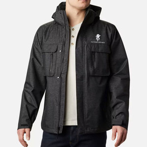 Veste de ski imperméable pour homme, modèle hiver, avec capuche, fermeture éclair avant et plusieurs poches de rangement. - Product Image 1