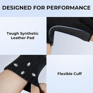 Service OEM, gants de pêche de haute qualité antidérapants à demi-doigts, personnalisables, unisexes, avec sangle réglable, fermeture à enfiler, pour toutes les saisons - Product Image 6