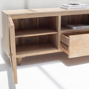 Mueble para TV de Madera de Ratán Vandana Novara Zenova, Consola de Entretenimiento Moderna de Madera Maciza Tejida Natural - Product Image 5