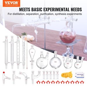Kit de distillation en verre borosilicaté 3.3, raccord 24/40, 1000 ml, appareil de distillation d'huiles essentielles, équipement de laboratoire - Product Image 2