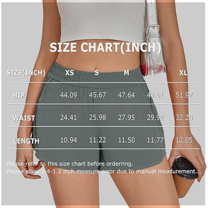 Teal Grey High Elastic Waist Women Gym <b>Shorts</b> <b>Flowy</b> Running <b>Shorts</b> Breathable Quick Dry Polyester Fitness Workout <b>Shorts</b> - Product Image 5