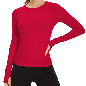 Chemise de yoga pour femmes, hauts de sport d'été à manches longues, ajustés, à séchage rapide, pour la course en plein air, chemises de yoga - Product Image 3