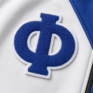 Phi Beta Sigma <b>White</b> Royal Blue Varsity <b>Jacket</b> <b>Men</b> Greek Letter Embroidery Crest Full Zip Fraternity College <b>Jacket</b> Greek - Product Image 6