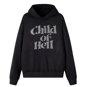 Sudadera con capucha de diamantes de imitación para hombre, estilo casual urbano, manga larga, tela suave y diseño moderno. - Product Image 1