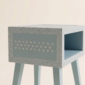Nueva Mesita de Noche de Lujo con Incrustaciones de Hueso, Moderna, Sencilla y Creativa, de Madera Maciza para Dormitorio - Product Image 4