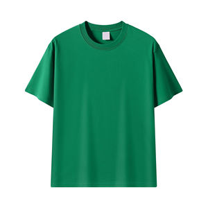 Camiseta Infantil al por Mayor, Unisex, de Manga Corta, Oversize, de Color Sólido, 100% Algodón, 230G, con Logotipo Bordado Personalizado OEM - Product Image 2