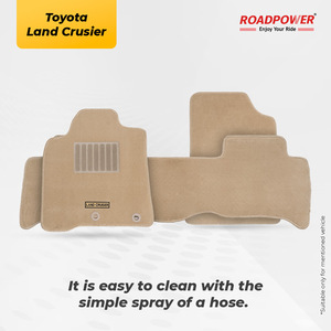 ROADPOWER (RP-MAT-202LC) Premium Carpet Floor Mats For Toyota Land Cruiser Anti-Slip Backing & Locking Clips, And Easy to Clean - Product Image 4