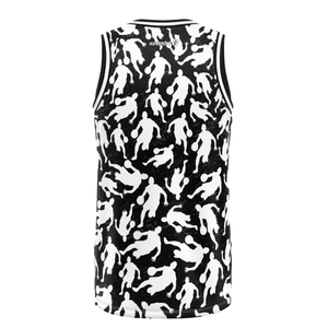 Maillot de basketball unisexe personnalisable imprimé sans manches à col ras du cou, respirant, sans coutures, anti-transpiration, séchage rapide, extensible dans quatre directions - Product Image 4