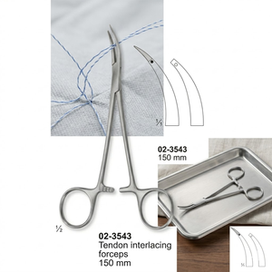 Pinzas para entrelazamiento de tendones curvadas de 150 mm - Product Image 3