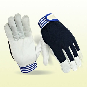 Gants de sécurité en cuir de chèvre pour travaux légers industriels, assemblage et construction, protection des mains pour travaux industriels - Product Image 6
