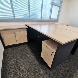 Modern L-Shaped Office <b>Desk</b> Storage Cabinet Melamine Chipboard Top Freestanding Home Office Commercial Furniture AY Office - Product Image 4