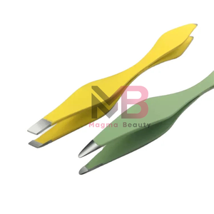 Pinzas de Cejas de Alta Calidad para Salón, Doble Punta Inclinada y Puntiaguda, Acero Inoxidable, Reutilizables, Duraderas, Cómodas para Uso Personal - Product Image 6
