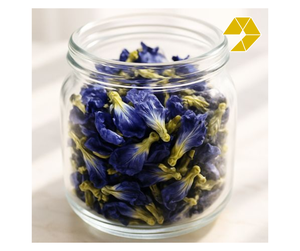 Thé de fleurs de pois papillon séchées à l'air Halal, pois papillon séchés du Vietnam, vente en gros de pois papillon séchés pour le thé, sachet refermable 50g 100g - Product Image 1