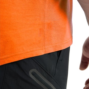 Débardeur sans manches pour homme, couleur unie orange, col rond, respirant, tricoté, décontracté, pour l'entraînement - Product Image 4