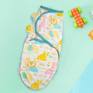 Polka Tots Pack de dos envolturas con estampado de jungla y ola-Multicolor - Product Image 2