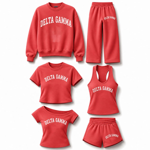 Custom Letter Crewneck Sweatshirt Sweatpants <b>3</b>-Piece <b>Set</b> Women Casual Anti-Pilling Customizable Fabric OEM Service - Product Image 1