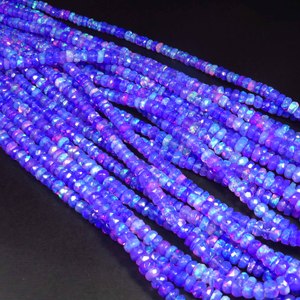 <b>Pink</b> Full Flash Opal Gemstone Beads 16" Strand Rondelle Welo Ethiopian 3.5-5.5mm Natural <b>Drilled</b> Faceted High Grade Color Play - Product Image 5