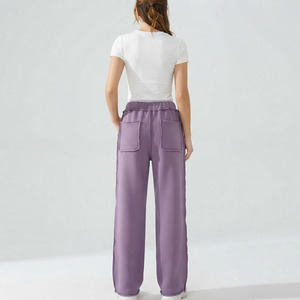 Pantalones de chándal para hombre con estampado y bordes sin rematar, 100% algodón, forro polar, corte holgado, cintura con cordón, estilo urbano, joggers estampados - Product Image 3