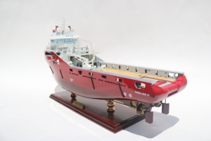 Maqueta de Barco Comercial de Madera Hecha a Mano - Réplica a Escala de Buque Remolcador de Carga, Decoración de Escritorio, Thien Ung 01 - Product Image 3