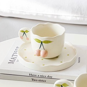 <b>Cute</b> and stylish ceramic <b>mug</b> with saucer crafted for coffee lovers who enjoy a touch of charm in every sip - Product Image 5