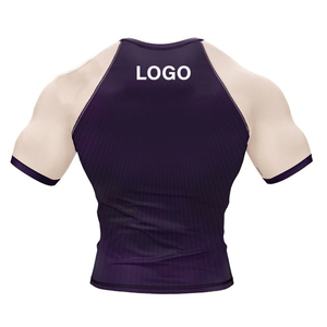 เสื้อแรชการ์ดนีโอพรีนพิมพ์ลายดิจิตอลตามสั่ง ป้องกันแบคทีเรีย สำหรับ MMA BJJ ผู้ชาย แขนสั้น บริการ OEM - Product Image 3