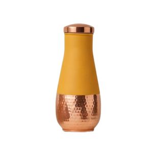 Botella de Agua Moderna de Cobre Puro Martillado con Revestimiento Negro Mate - Portátil, Ayurveda, Salud, Viajes, Compra al por Mayor - Product Image 3