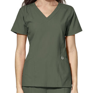 Hauts d'uniforme médical à col en V, chemises extensibles pour infirmières - Product Image 1