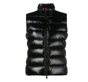 Chaleco acolchado negro sin mangas para mujer con cuello alto y cremallera frontal para el invierno 2026 - Product Image 6