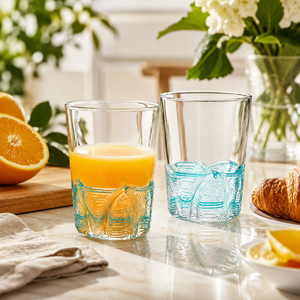 Verres à boire transparents en borosilicate faits à la main de 340 ml, sans plomb, pour whisky, eau, jus, réutilisables, en gros - Product Image 1