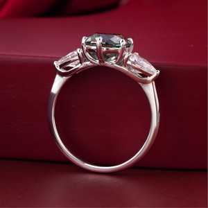 2.00 CT Fancy Green Lab Grown Diamond <b>Ring</b> with VS1 Clarity Set in 14K Yellow <b>Gold</b> <b>Cocktail</b> Statement Jewelry - Product Image 3