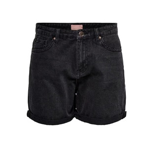 Nuevos Shorts de Mezclilla Negros de Color Sólido para Mujer, Cierre de Botones, Corte Regular, Casual, Tallas Grandes, Pantalones de Algodón para Damas - Product Image 4