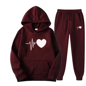 Men's Casual Skinny <b>Tracksuit</b> Breathable Sweat-Wicking Fleece Sublimation Printed Hooded 2-Piece - Product Image 1