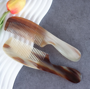Peine de Cuerno de Búfalo, Artesanía Natural, Peine Profesional para Hombre, Elegante, 100% Cuerno de Búfalo, Dientes Finos - Product Image 1